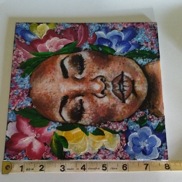 Expressionistic Red and Pink Floral Art Painting - Picture 2 of 3